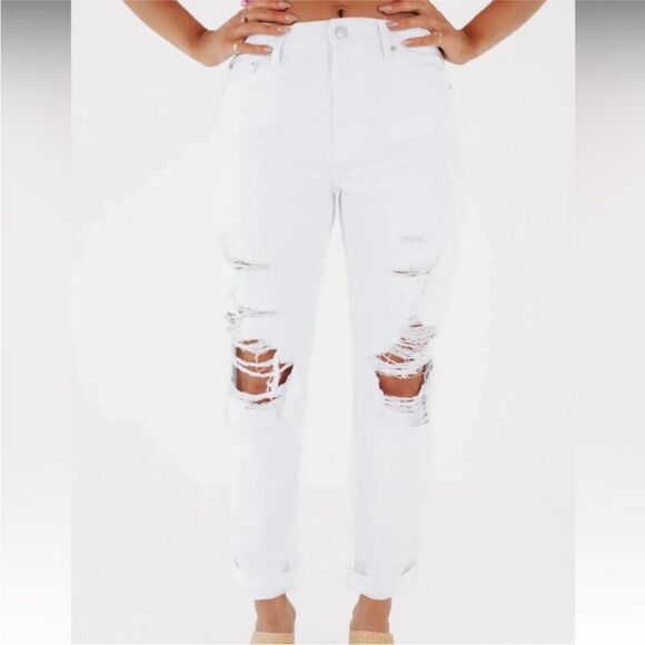 PISTOLA Presley High Rise Relaxed Roller White Jeans Blizzard New With Tags 27 - Picture 6 of 7